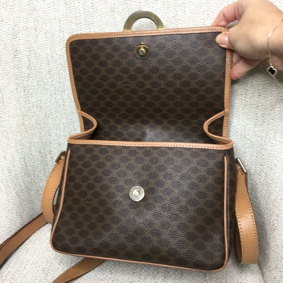 Authentic Celine brown crossbody bag Macadam pattern - Picture 7 of 16